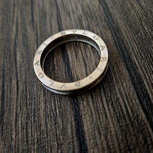 BULGARI 18K White Gold B.Zero1 One Band Ring 69 12.5